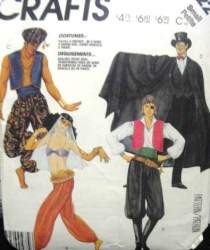 2622 7739  MCCALLS  PIRATE, HAREM, DRACULA, GENIE, JOKER PATTERN ADULT S,M,L